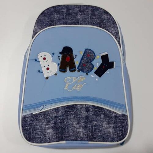 Baby Embroidered Blue Backpack