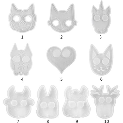 DIY Crafts Jewelry Necklace Making Pendant Silicone Mould Super Glossy Self-defense Keychain Crystal Epoxy Resin Mold