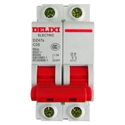 DZ47s-2P /1A 3A 6A 10A 16A 20A 25A 32A current Circuit breaker with over current and Leakage protection, air break switch