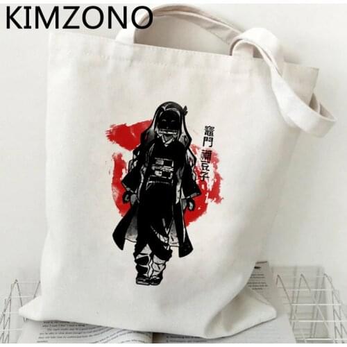 Demon Slayer Rengoku Inosuke Nezuko Kimetsu No Yaiba shopping bag tote jute bag grocery cotton bag sacola sac tissu