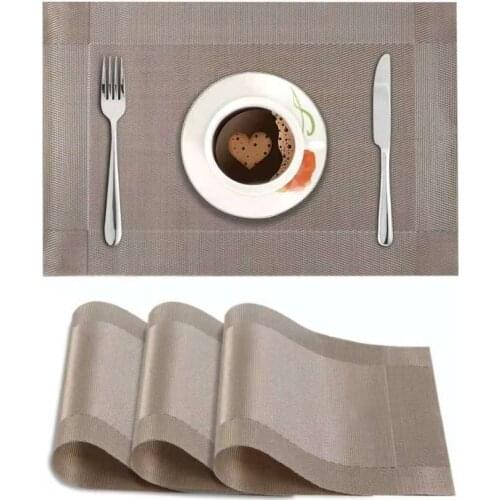 PVC Eco-Friendly Western Placemat Non-slip Anti-fouling Placemat Insulation Table Coaster Kitchen Restaurant Supplies