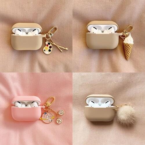 INS Cute Palette Ice Cream Keychain For AirPods Pro 3 Wireless Bluetooth Silicone Earphone Case For AirPods 2/1 Protect Cover