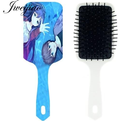 JWEIJIAO Come Love Girls Cartoon Photo Massage Comb Woman hairbrush Tangle Brushes Scalp Hair Care Tool cepillo pelo
