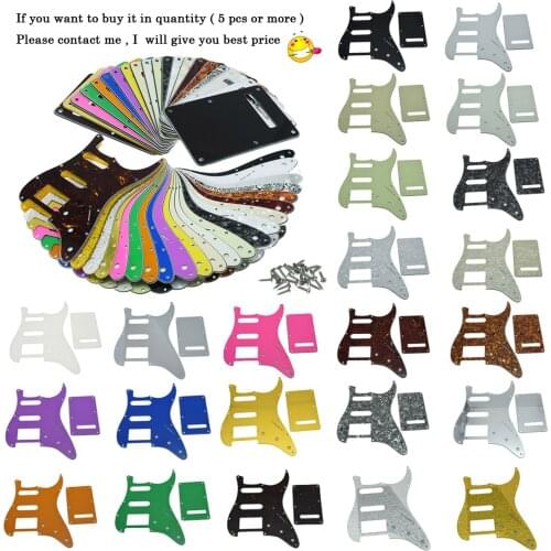 KAISH Various colors ST Style HSS Guitar Pickguard Scratch Plate,Trem Cover, Screws