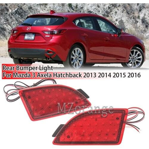 2pc Red Rear Brake Stop Light For Mazda 3 Axela Hatchback 2013 2014 2015 2016 Back Turning Tail Light LED Bumper Reflector lamp