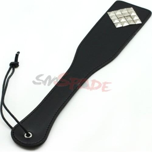 Smspade Faux Leather Spanking Paddle with studs for couples Sex Toys Spanking Flogger Whip Fetish Slave Flirting Paddle