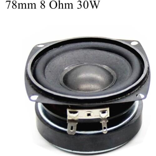 1PC 8 Ohm 30W bass multimedia speaker 78mm 3 inch magnetic speaker small 30W speaker with fixing hole