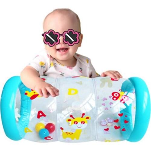 Inflatable Baby Crawling Roller Toys Babys Exercise Toys Crawling Learning Roller With Bells Toddler Standing Early Education
