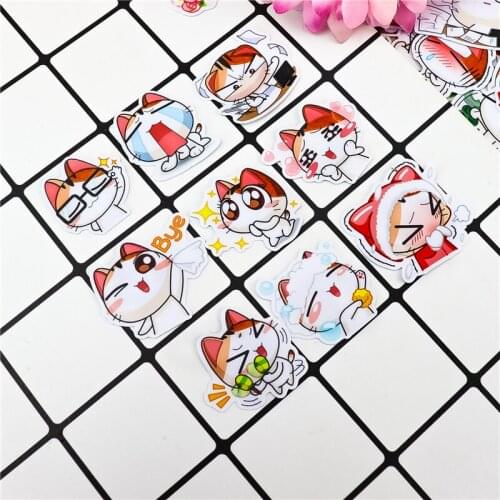 Stickers 40pcs cute Orange cat Sticker for Luggage Skateboard Phone Laptop Moto Bicycle Wall Guitar/DIY Scrapbooking waterproof