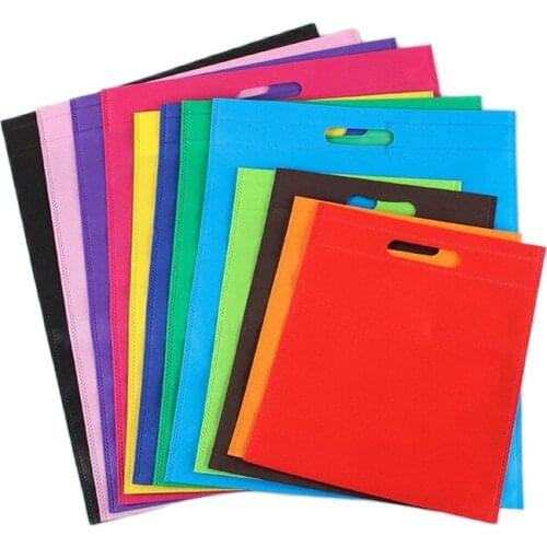 Cheap 500pcs/lot reusable non woven shopping bags with your logo 12 colors 5 sizes for your choice eco-friendly Free shipping