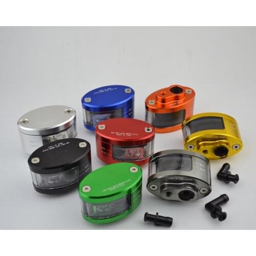 New CNC Aluminum Brake Fluid Reservior Motorcycle Scooter Sport Bike Street Bike Dirt Bike Brake Clutch Oil Fluid Tank Oil Cup
