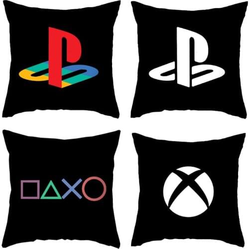 Gift for Boy Gamer Playstation Funny Vintage Pillowcase Decorative Linen Cushion Cover Pillows Home Decor Throw Pillow Case