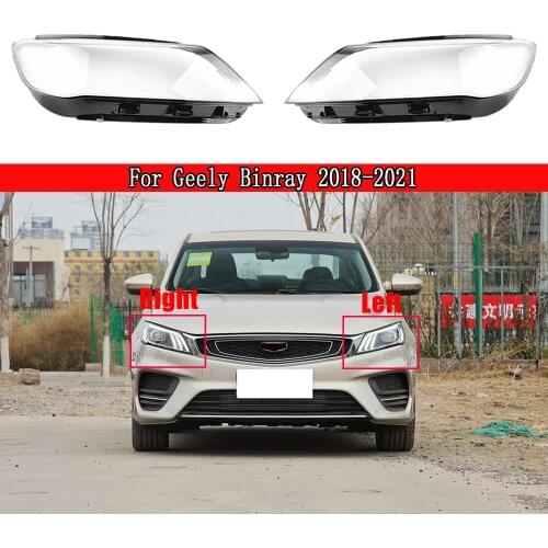 For Geely Binray 2018-2021 Car Front Headlight Lens Cover Headlamp Lampshade Lamp Shell Caps Transparent Light Case