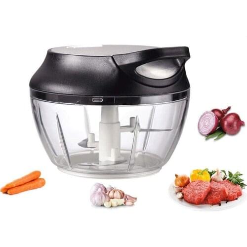 Manual Food Chopper Hand-Powered Vegetable Chopper Compact Onion Chopper Garlic Squeezer Ginger Slicer Herbs Chopper Masher