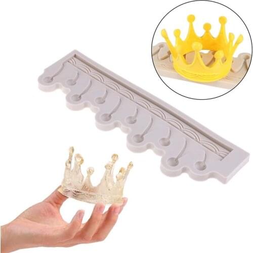 1pcs 3D Crown Shape Chocolate Molds Sugarcraft Candy Mold Child Birthday Cake Crown Decoration Silicone Mould