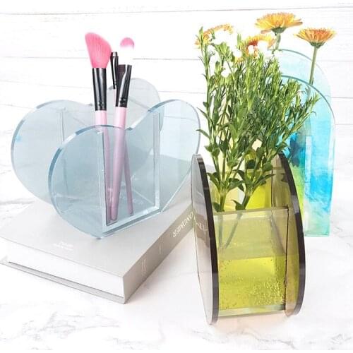 Dried Flower Vase Silicone Modeling Storage Organizer Epoxy Resin Mold DIY Handmade Crafts