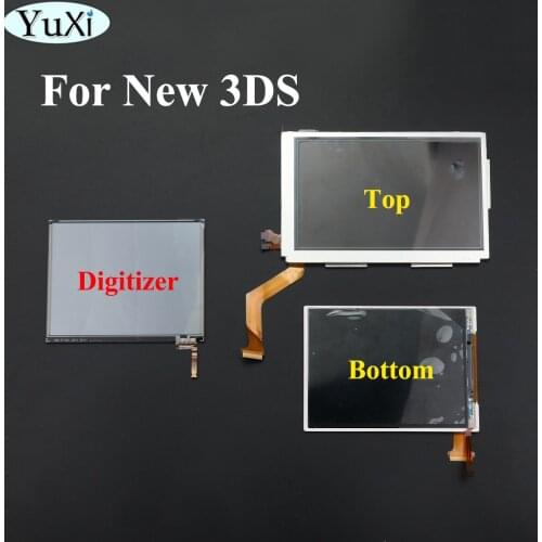 YuXi Replacement For New3DS LCD Screen Display For Nintendo NEW 3DS Upper LCD Screen Touch Screen Digitizer Glass
