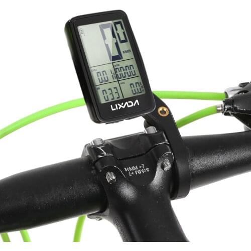 Lixada USB Rechargeable Wireless Bike Cycling Computer Bicycle Speedometer Odometer Backlight LCD Display 120mAh Lithium Battery