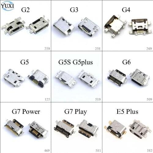 YuXi 10pcs Replacement For Motorola MOTO G2 G3 G4 G5 Plus G5S G6 G7 Play Power Charging Port USB Connector Plug Jack Socket Dock