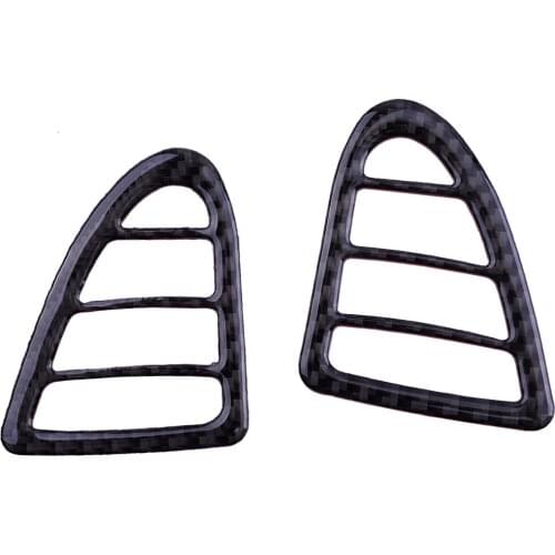 2Pcs/Set Carbon Fiber Black Car Dashboard Side Air Vent Outlet Panel Cover Trim Fit For Mazda RX-8 2004 2005 2006 2007 2008