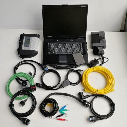 2in1 V12/2020 Software Icom A2+B+C and Mb Star C4 SD Compact 4 in 1TB New SSD and Used CF-52 4g for Auto Diagnosis tools