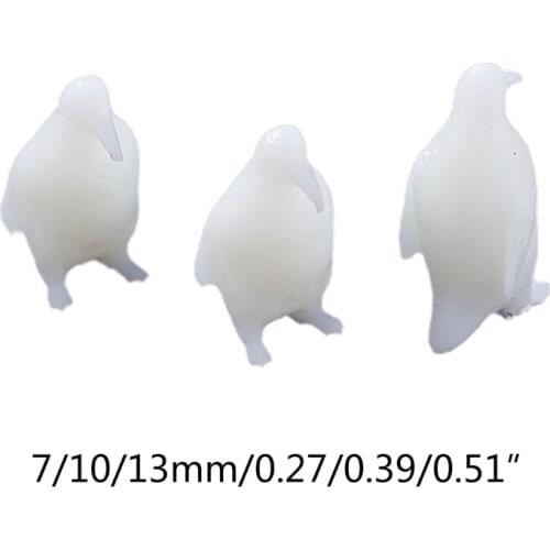 3 Pcs/Set Soft Plastic Penguin Models Epoxy Landscape Jewelry Filling Material A0NF