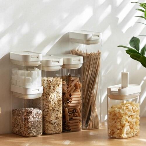 60% Hot Sales!!! Food Storage Box Easy Pouring Lock Lids ABS Food Storage Container for Kitchen