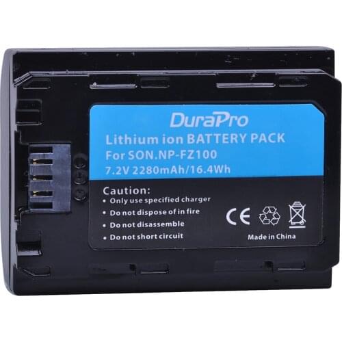 1PC 2280mAH NP-FZ100 NP FZ100 Battery for Sony NP-FZ100, BC-QZ1 Alpha 9, A7RIII, ILCE-7RM3, a9, Sony A9R Sony Alpha 9 s Camera