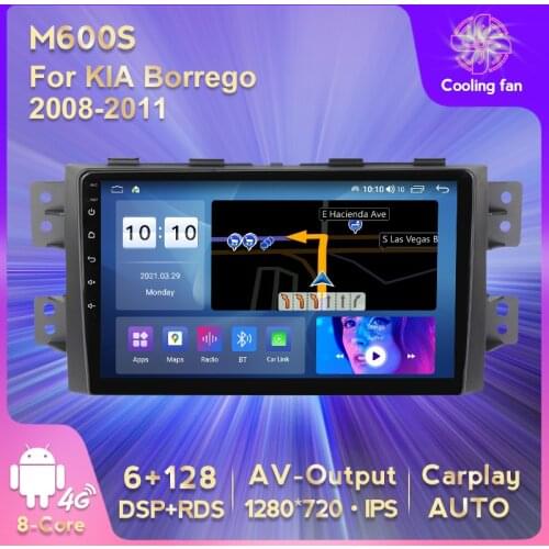 IPS HD 1280*720 Android11 Car GPS Navigation DVD Multimedia Player for Kia Borrego Mohave 2008-2012 Stereo Player Carplay AUTO