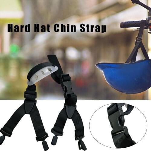 Black Universal Hard Hat Chin Strap With Chin Cup For Most Safety Hat And Sports Helmet, Durable & Long Lasting With Black Elast