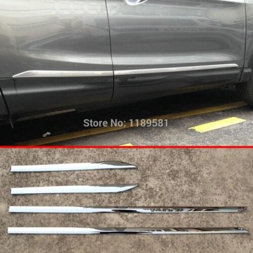 For Nissan Qashqai 2014 2015 2016 ABS Chrome Side Door Body Molding Moulding Trim