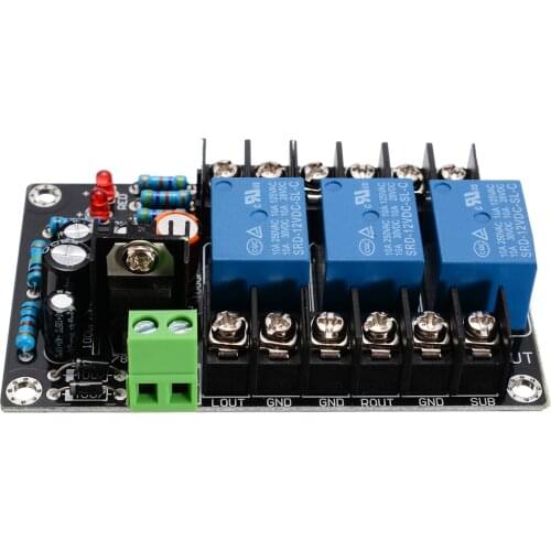 AC 12-15V UPC1237 2.1 Dual Channel Audio Amplifier Speaker Delay Protection Circuit Board Subwoofer Delay Integrated Circuits