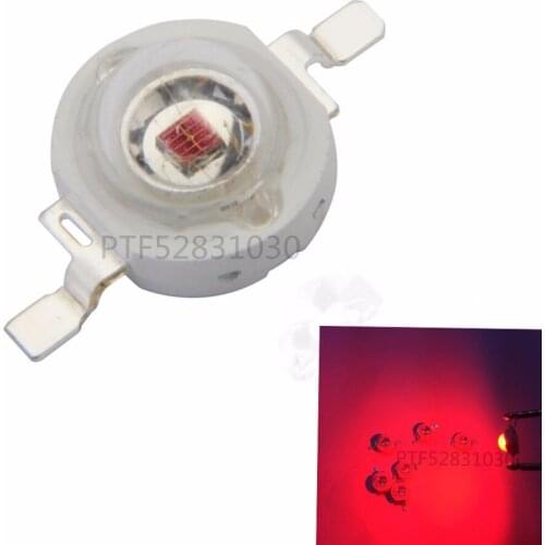 Hot sale 10PCS 3W Deep Red High Power 660NM Plant Grow LED Emitter Without Base for Cabinet/Tank/Aquarium