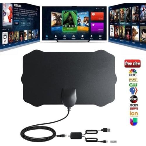 HiMISS 120 Miles Antena Digital HDTV Indoor HD TV Antenna with Amplifier Signal Booster TV Radius Surf Fox Antennas Aerial