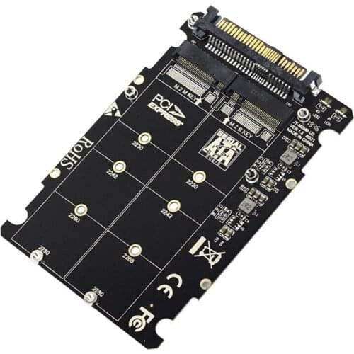 HOT-2 in 1 M.2 NVMe SATA U2PCB M.2 NVME SSD Key M Key B SSD to U.2 SFF-8639 Adapter PCIe M2 Converter Desktop Computer Parts