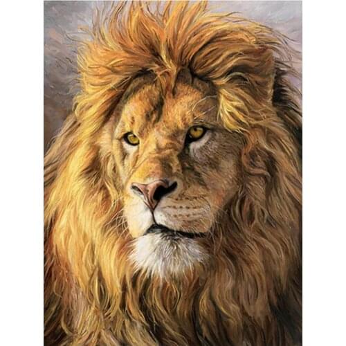 Male Lion Animal Diamond Painting Round Full Drill Nouveaute DIY Mosaic Embroidery 5D Cross Stitch Home Decor Gifts