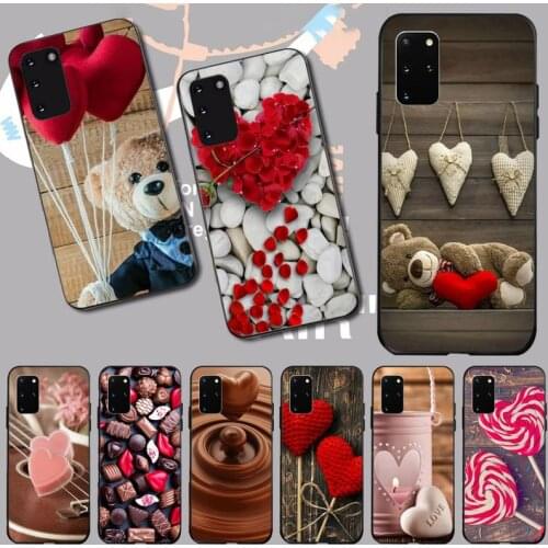 PENGHUWAN Love Soft black Phone Case for Samsung S20 plus Ultra S6 S7 edge S8 S9 plus S10 5G