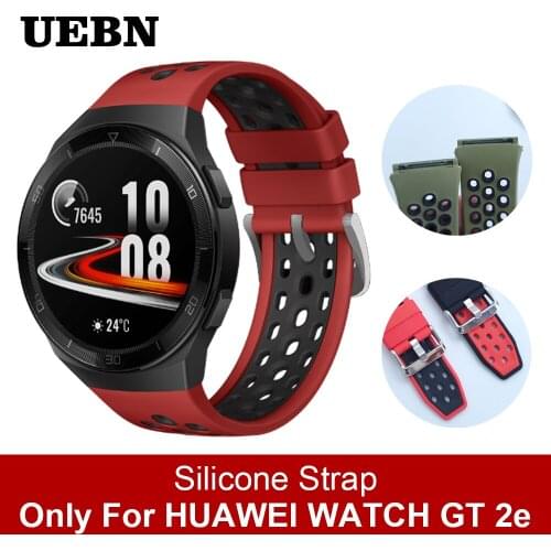 UEBN Official Style Soft silicone Breathable Band for HUAWEI WATCH GT 2e Strap Correa Wristband for HUAWEI GT 2E Watchband