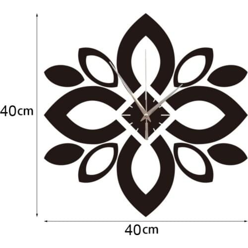 GZ095 Creative Mirror Petal Wall Clock Living Room Bedroom Childrens Room School Store Background Wall Decoration Wall Clock