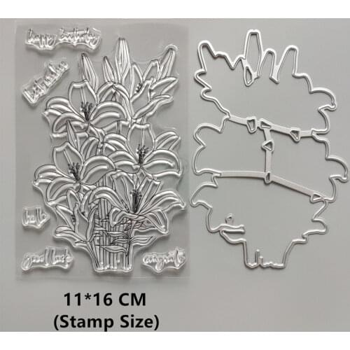 2021 New Flowers Letter Clear Stamps and Metal Cutting Dies DIY Scrapbooking Embossing Album Seal Template Punch Stencils