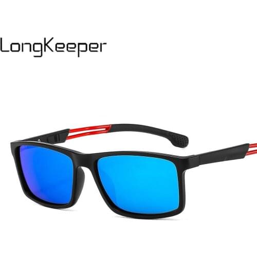 LongKeeper Ultralight Polarized Sunglasses Men Women Classic TR90 Square Sun Glasses Vintage Driving Travel Eyewear UV400 Oculos