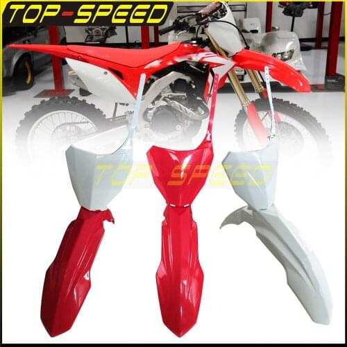 Plastic Motocross Supermoto Fender With Front Number Plate for Honda CRF250R CRF450R CRF250RX CRF450RX 2017-2020 CRF Mudguard