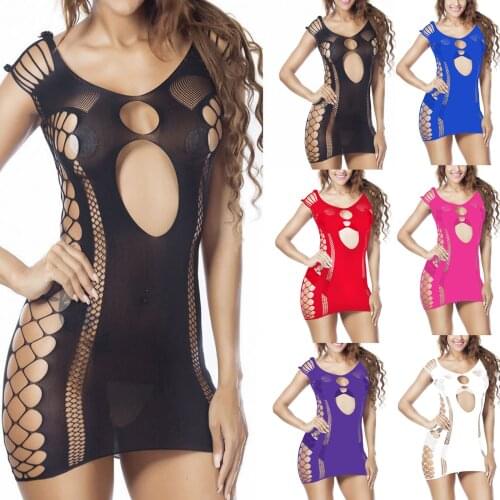 2021 New Hot Sale Ladies Uniform Temptation Hollow Perspective Sexy Fishnet Underwear G-string Underwear Sex Female Lingerie