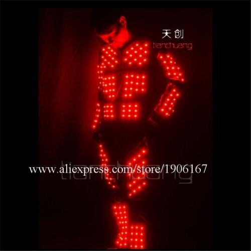 LED lighting suit Luminous clothing LED modeling light up stage performance clothes Illuminated special effects ballroom costume