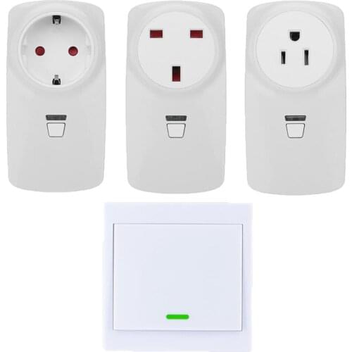 Smart Home Plug Wireless Power Outlets Light Switch Socket US EU UK Electrical Plug with Remote Control