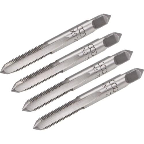 Uxcell Metric Hand Tap M6 Thread 0.75 Pitch 3 Straight Flutes H2 Alloy Tool Steel 2 Pairs
