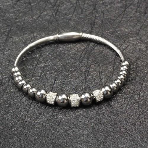 Bracelet for Women Silver Shining Pearl Magnet Simple Elegant Women Jewelry Dropshipping