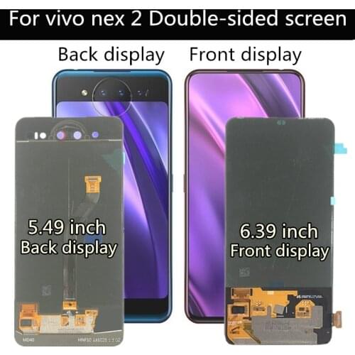 FOR vivo nex 2 Double-sided screen Nex2 front display LCD Display +Touch Screen Digitizer Assembly for Vivo NEX2 Back display