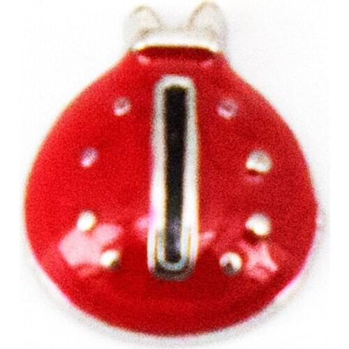 10pcs ladybug floating charms for glass locket Min amount $15 per order mixed items,FC-014