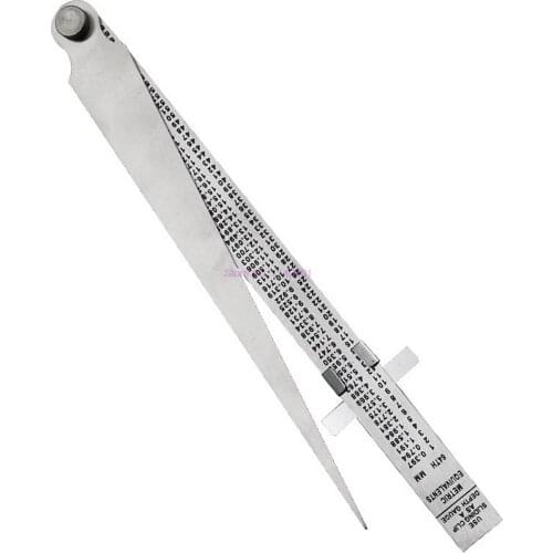 50pcs Welding Taper Feeler Gauge Taper Gage Ruler Stainless Steel Welding Taper Gage Depth Ruler Hole Inspection